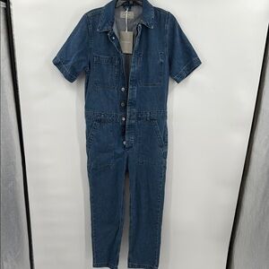 Everlane Blue Denim Short-Sleeve Jumpsuit size 2, NWT